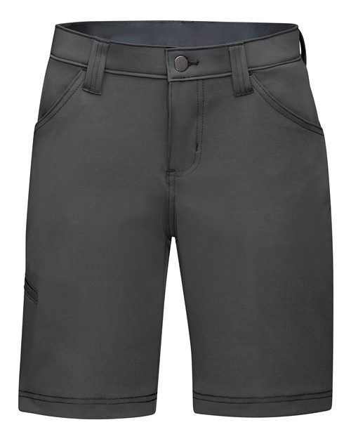 Carbon - Women's Extended Sizes Cooling Work Shorts Red Kap Women's Extended Sizes Cooling Work Shorts in Carbon, front view