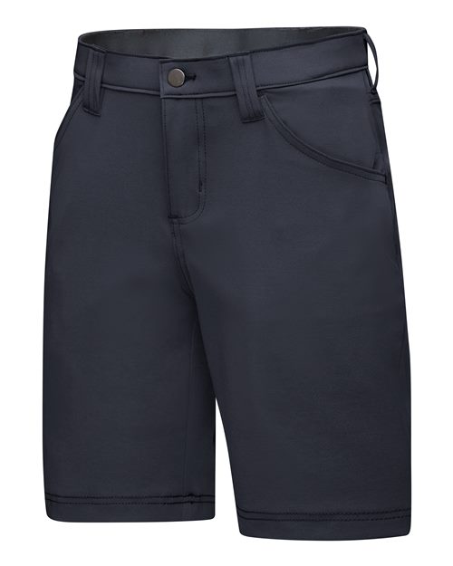 Navy - Red Kap Work Shorts with Your Company Logo Workwear Red Kap Women's Extended Sizes Cooling Work Shorts in Navy, side view