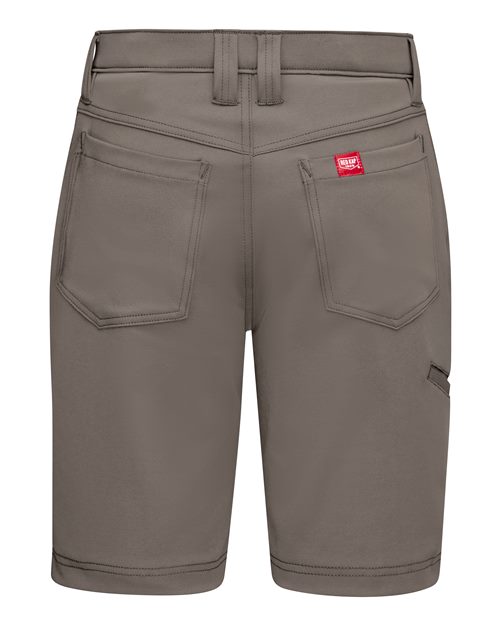 Taupe - Red Kap Work Shorts with Your Company Logo Workwear Red Kap Women's Extended Sizes Cooling Work Shorts in Taupe, back view