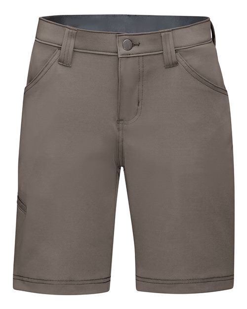 Taupe - Women's Extended Sizes Cooling Work Shorts Red Kap Women's Extended Sizes Cooling Work Shorts in Taupe, front view