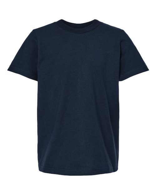 Deep Navy - Youth ACE Cotton T-Shirt M&O Youth ACE Cotton Tee in Deep Navy, front view