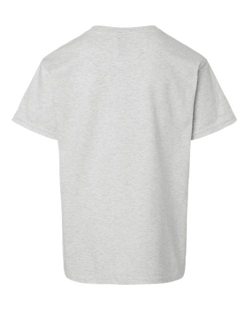 Ash - Gildan Youth Ultra Cotton® T-Shirt with Custom Printing Gildan Youth Ultra Cotton® T-Shirt in Ash, back view