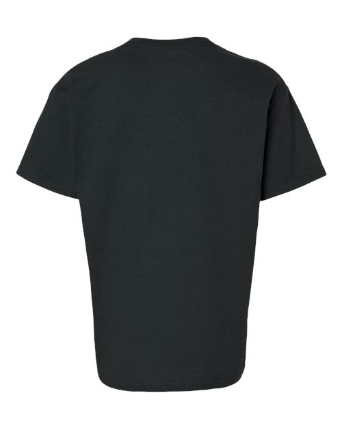 Black - Gildan Youth Ultra Cotton® T-Shirt with Custom Printing Gildan Youth Ultra Cotton® T-Shirt in Black, back view