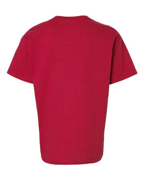 Cherry Red - Gildan Youth Ultra Cotton® T-Shirt with Custom Printing Gildan Youth Ultra Cotton® T-Shirt in Cherry Red, back view