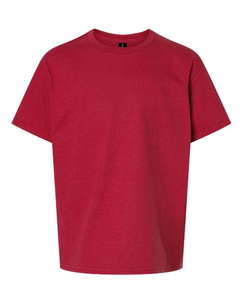 Cherry Red - Youth Ultra Cotton® T-Shirt Gildan Youth Ultra Cotton® T-Shirt in Cherry Red, front view