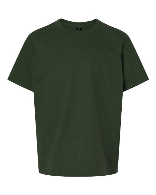Forest Green - Youth Ultra Cotton® T-Shirt Gildan Youth Ultra Cotton® T-Shirt in Forest Green, front view