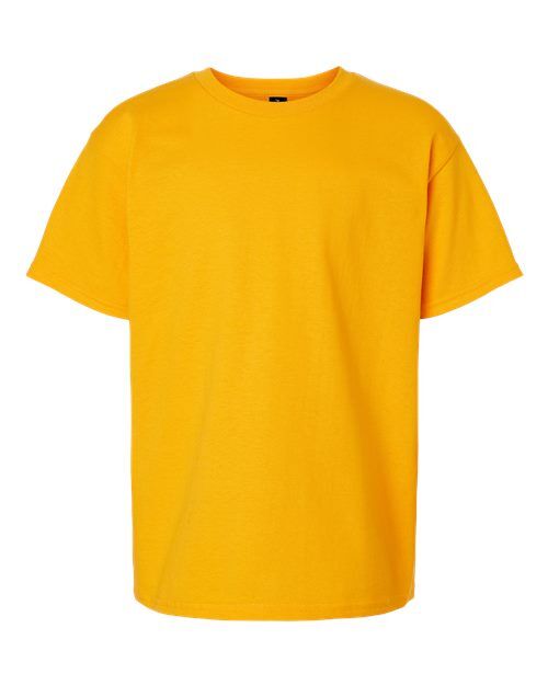 Gold - Youth Ultra Cotton® T-Shirt Gildan Youth Ultra Cotton® T-Shirt in Gold, front view