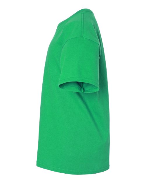 Irish Green - Gildan Youth Ultra Cotton® T-Shirt with Custom Printing Gildan Youth Ultra Cotton® T-Shirt in Irish Green, side view