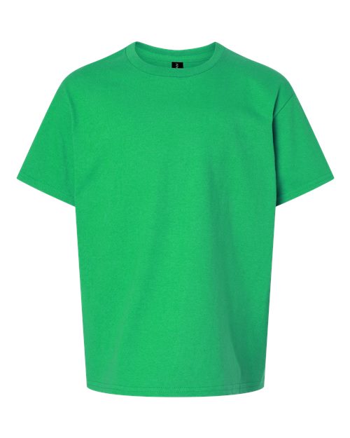 Irish Green - Youth Ultra Cotton® T-Shirt Gildan Youth Ultra Cotton® T-Shirt in Irish Green, front view