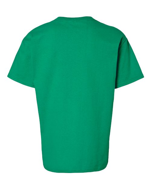 Kelly Green - Gildan Youth Ultra Cotton® T-Shirt with Custom Printing Gildan Youth Ultra Cotton® T-Shirt in Kelly Green, back view