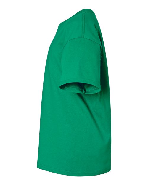 Kelly Green - Gildan Youth Ultra Cotton® T-Shirt with Custom Printing Gildan Youth Ultra Cotton® T-Shirt in Kelly Green, side view