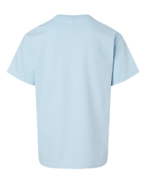 Light Blue - Gildan Youth Ultra Cotton® T-Shirt with Custom Printing Gildan Youth Ultra Cotton® T-Shirt in Light Blue, back view