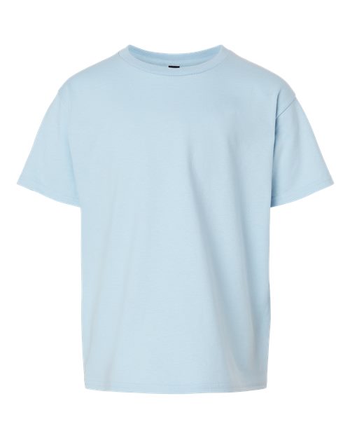 Light Blue - Youth Ultra Cotton® T-Shirt Gildan Youth Ultra Cotton® T-Shirt in Light Blue, front view