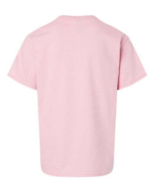 Light Pink - Gildan Youth Ultra Cotton® T-Shirt with Custom Printing Gildan Youth Ultra Cotton® T-Shirt in Light Pink, back view