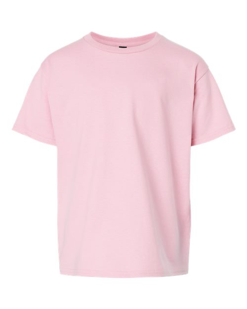 Light Pink - Youth Ultra Cotton® T-Shirt Gildan Youth Ultra Cotton® T-Shirt in Light Pink, front view