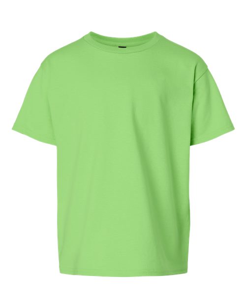 Lime - Youth Ultra Cotton® T-Shirt Gildan Youth Ultra Cotton® T-Shirt in Lime, front view
