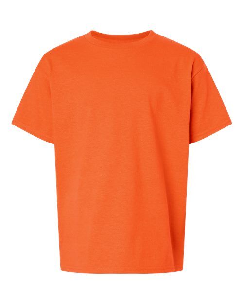 Orange - Youth Ultra Cotton® T-Shirt Gildan Youth Ultra Cotton® T-Shirt in Orange, front view