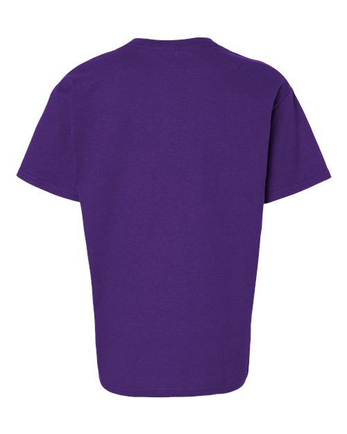 Purple - Gildan Youth Ultra Cotton® T-Shirt with Custom Printing Gildan Youth Ultra Cotton® T-Shirt in Purple, back view