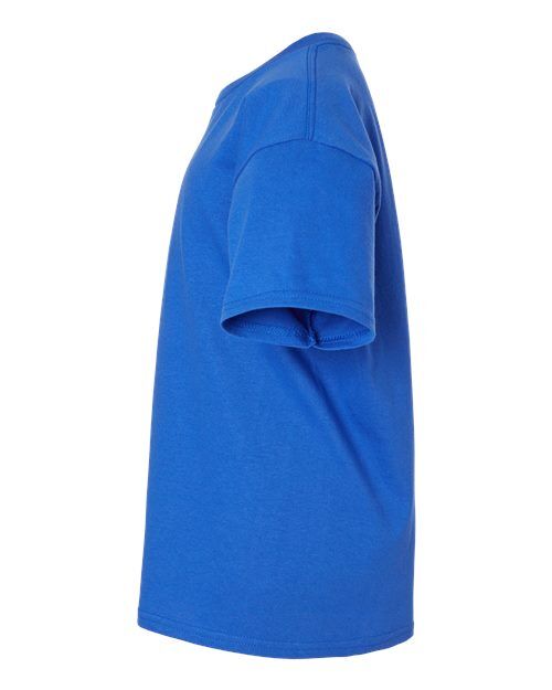 Royal - Gildan Youth Ultra Cotton® T-Shirt with Custom Printing Gildan Youth Ultra Cotton® T-Shirt in Royal, side view