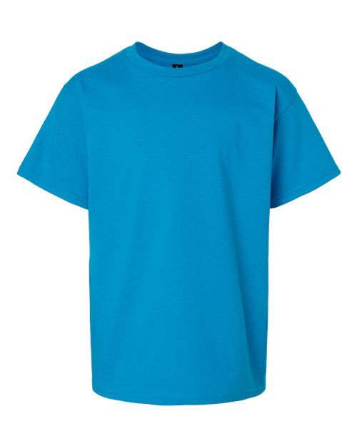 Sapphire - Youth Ultra Cotton® T-Shirt Gildan Youth Ultra Cotton® T-Shirt in Sapphire, front view