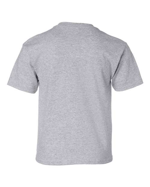 Sport Grey - Gildan Youth Ultra Cotton® T-Shirt with Custom Printing Gildan Youth Ultra Cotton® T-Shirt in Sport Grey, back view