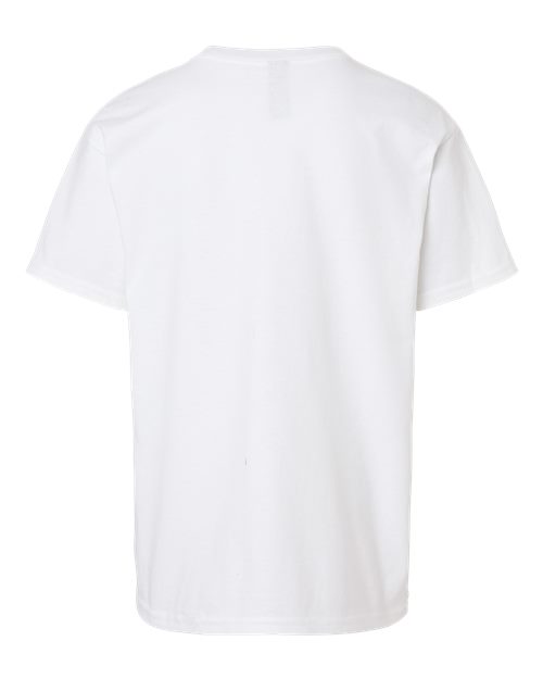 White - Gildan Youth Ultra Cotton® T-Shirt with Custom Printing Gildan Youth Ultra Cotton® T-Shirt in White, back view