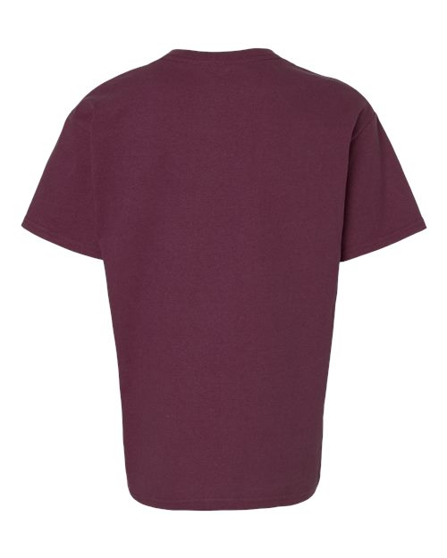 Maroon - Gildan Youth Ultra Cotton® T-Shirt with Custom Printing Gildan Youth Ultra Cotton® T-Shirt in Maroon, back view