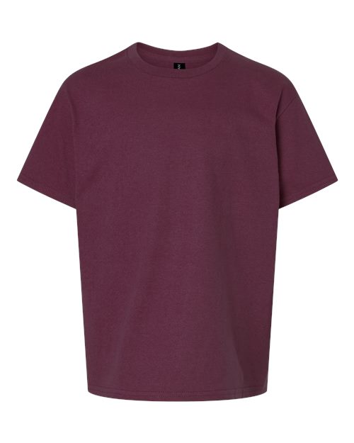 Maroon - Youth Ultra Cotton® T-Shirt Gildan Youth Ultra Cotton® T-Shirt in Maroon, front view