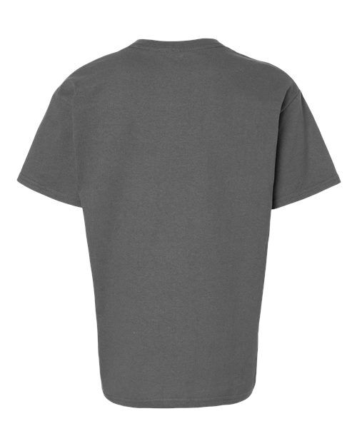 Charcoal - Gildan Youth Ultra Cotton® T-Shirt with Custom Printing Gildan Youth Ultra Cotton® T-Shirt in Charcoal, back view