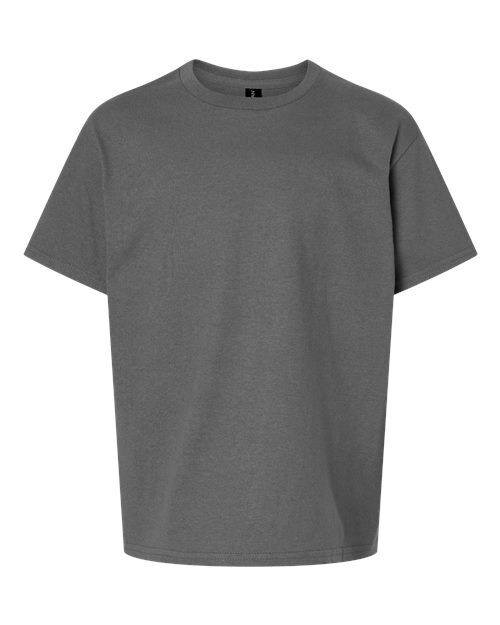 Charcoal - Youth Ultra Cotton® T-Shirt Gildan Youth Ultra Cotton® T-Shirt in Charcoal, front view