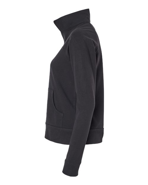 Black - Boxercraft Full-Zip Practice Jacket with Company Logo Boxercraft Women’s Full-Zip Practice Jacket in Black, side view