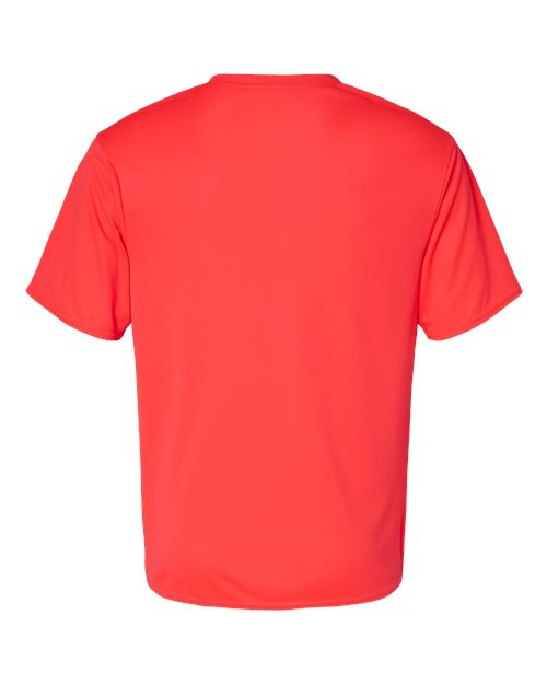 Hot Coral - C2 Sport 5100 Performance Tee with Custom Team Printing C2 Sport Performance Tee in Hot Coral, back view