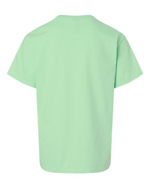 Mint Green - Gildan Youth Ultra Cotton® T-Shirt with Custom Printing Gildan Youth Ultra Cotton® T-Shirt in Mint Green, back view