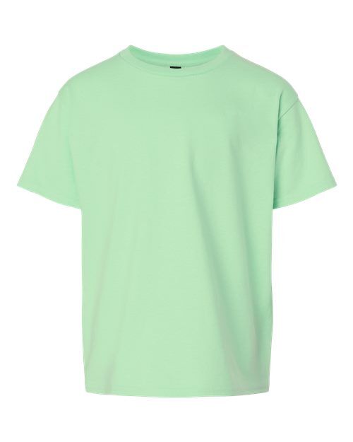 Mint Green - Youth Ultra Cotton® T-Shirt Gildan Youth Ultra Cotton® T-Shirt in Mint Green, front view