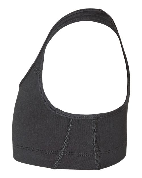 Black - Badger Girls' B-Sport Bra Top with Custom Logo Printing Badger Girls' B-Sport Bra Top in Black, side view