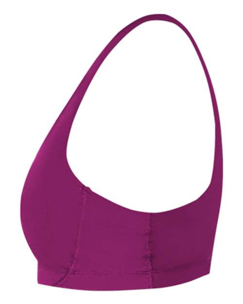 Hot Pink - Badger Girls' B-Sport Bra Top with Custom Logo Printing Badger Girls' B-Sport Bra Top in Hot Pink, side view