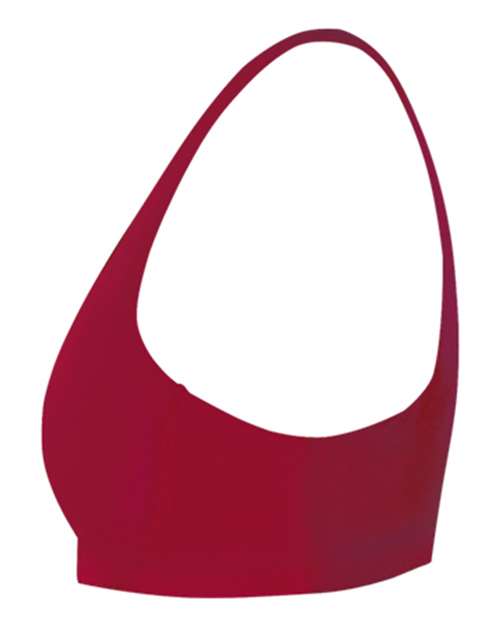 Red - Badger Girls' B-Sport Bra Top with Custom Logo Printing Badger Girls' B-Sport Bra Top in Red, side view