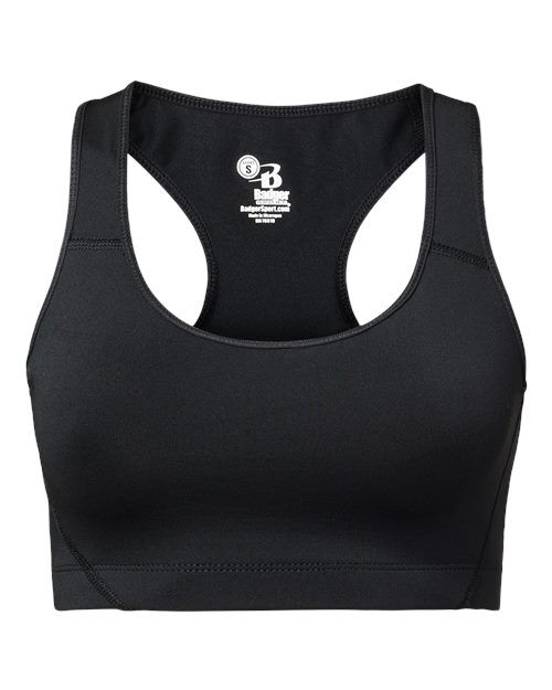 Black - Women's B-Sport Bra Top Badger Women's B-Sport Bra Top in Black, front view