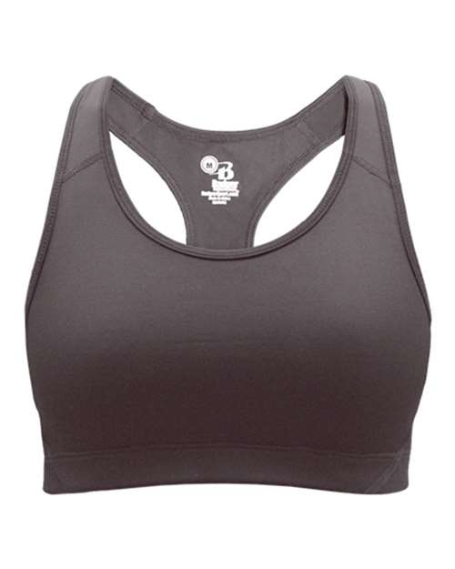 Graphite - Women's B-Sport Bra Top Badger Women's B-Sport Bra Top in Graphite, front view