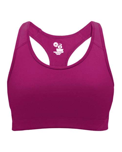 Hot Pink - Women's B-Sport Bra Top Badger Women's B-Sport Bra Top in Hot Pink, front view