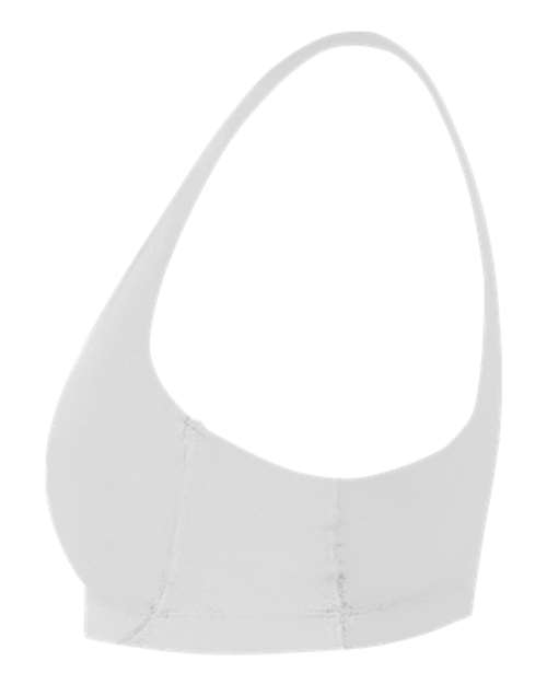 White - Badger Girls' B-Sport Bra Top with Custom Logo Printing Badger Girls' B-Sport Bra Top in White, side view
