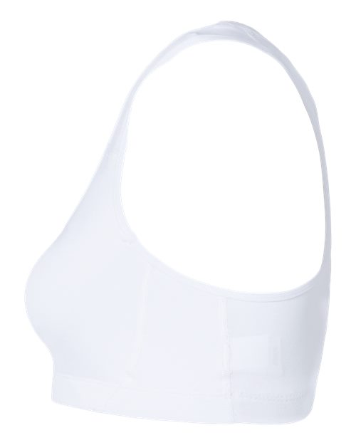 White - Badger Women's B-Sport Bra Top for Custom Team Programs Badger Women's B-Sport Bra Top in White, side view