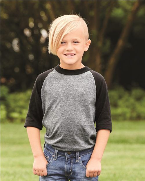 Augusta Sportswear Youth Baseball Jersey with Custom Logo Augusta Sportswear Youth Three-Quarter Sleeve Baseball Jersey