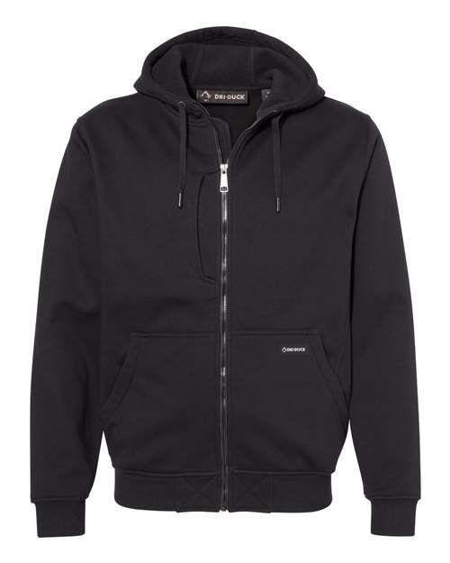 Black - Men's Bateman Bonded Power Fleece 2.0 Full-Zip Jacket DRI DUCK Men's Bateman Bonded Power Fleece 2.0 Full-Zip Jacket in Black, front view