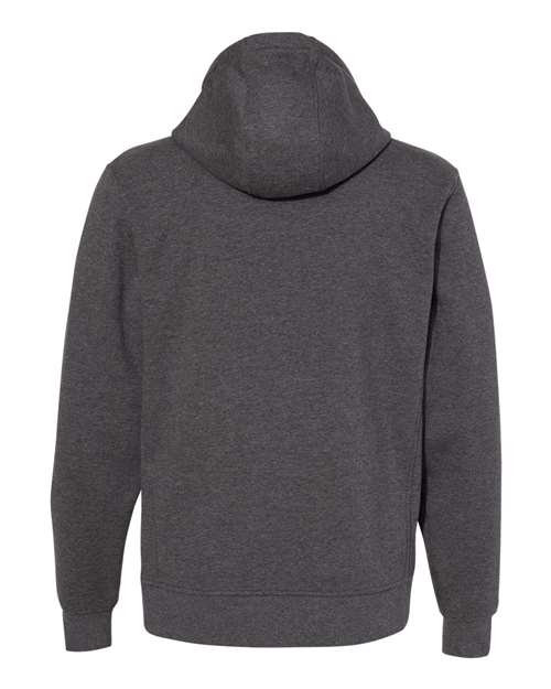 Dark Oxford - DRI DUCK 7040 Men's Work Jacket with Logo Embroidery DRI DUCK Men's Bateman Bonded Power Fleece 2.0 Full-Zip Jacket in Dark Oxford, back view