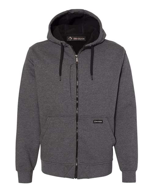 Dark Oxford - Men's Bateman Bonded Power Fleece 2.0 Full-Zip Jacket DRI DUCK Men's Bateman Bonded Power Fleece 2.0 Full-Zip Jacket in Dark Oxford, front view