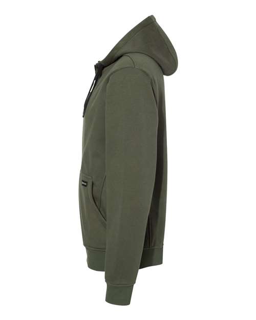Fatigue - DRI DUCK 7040 Men's Work Jacket with Logo Embroidery DRI DUCK Men's Bateman Bonded Power Fleece 2.0 Full-Zip Jacket in Fatigue, side view