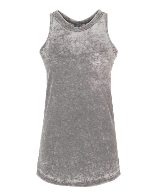 Cement - Women’s Zen Jersey Tank Top J. America Women’s Tank Top in Cement, front view