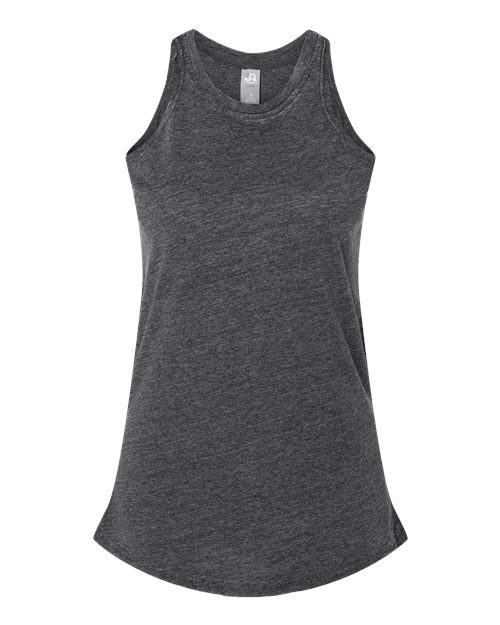 Dark Smoke - Women’s Zen Jersey Tank Top J. America Women’s Tank Top in Dark Smoke, front view