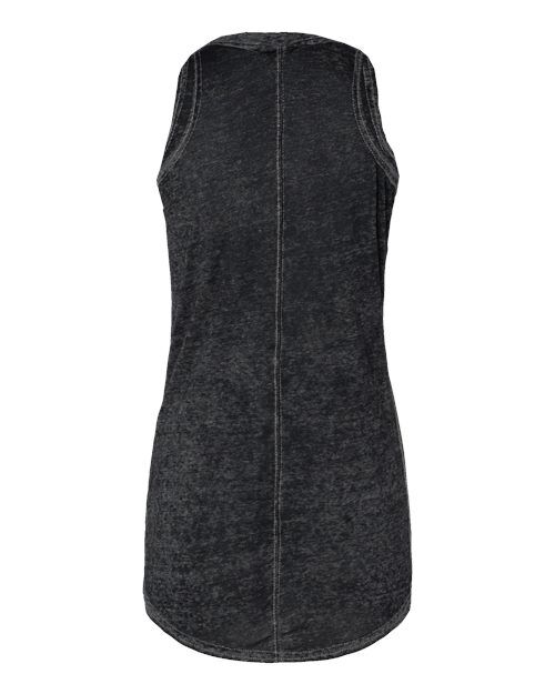 Twisted Black - J. America 8117 Women's Tank Top with Custom Logo Printing J. America Women’s Tank Top in Twisted Black, back view